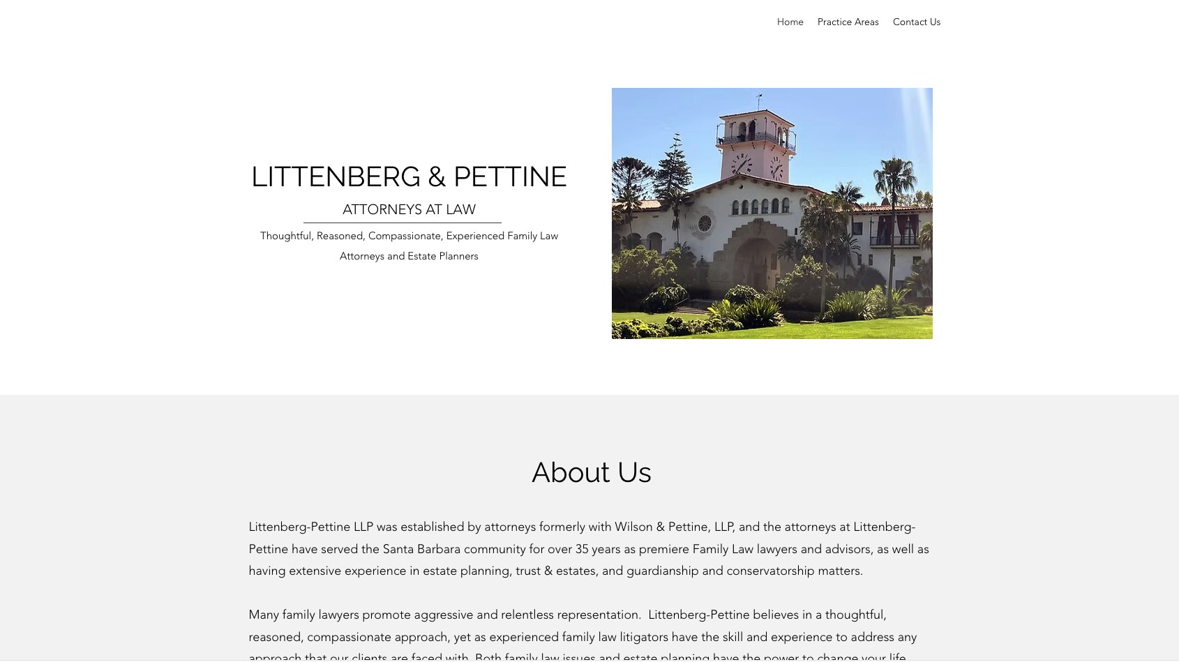 Current desktop website screenshot
